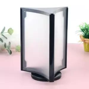 회전형 메모꽂이 조립식 3면 안내판 블랙 A5 메모정리 소품