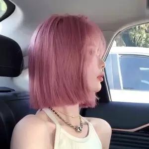 여자 핑크 색상 앞머리 뱅 짧은 단발 가발 머리삔 실핀 세트 실핀셋트 검정실핀 헤어