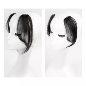 앞머리 가발 고데기 가능한 옆머리 부분 25cm 자연 스러운 스타일링 앞머리가발 여성