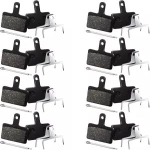 BBTO 8쌍 Trp Tecro Shimano Deo 브레이크 디스크 자전거 패드(구리 세미 메탈릭 블랙)와 호환되는