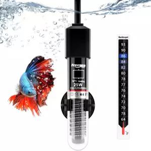 프리세아 수족관 어항 히터 25W/50W/100W/300W 소형 잠수식 1-5갤런 베타 거북 담수 염수 탱크용 사전 설정