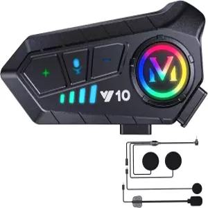 오토바이 헬멧 블루투스 헤드셋 야외 무선 5.3 헤드폰 스피커 소음 제거 인터콤 통신 시스템 IPX6