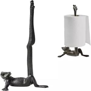 전즈 주물 철제 종이 타월 홀더 조리대 개구리 다리 화장지 스탠드 안정적이고 내구성이 뛰어나며 귀여운