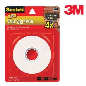 포유박스 3M 5140 초강력 VHB 양면 테이프 18mm x 4M vhb양면테이프 vhb테이프 아크릴폼테이프 VHB테이프