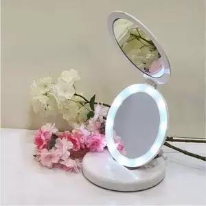 LED 콤팩트거울 탁상거울 일반거울+5배확대거울 거울