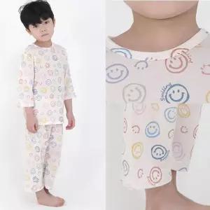 남녀 스마일 7부 실내복 상하세트 아동복 주니어 잠옷 내의 여름 파자마