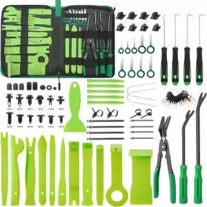 Uolor 415Pcs 트림 제거 도구 자동차 패널 도어 라디오 키트 자동 푸시 핀 범퍼 리테이너 클립 세트 패스너