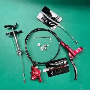 NFOX 알루미늄 오일 교환 도구 14피스 세트는 자전거 전기 스쿠터 유압 브레이크 오일 디스크 브레이크 배