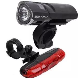 후미등 세트 자전거 전조등 LED 블랙 라이딩용 안전 조명 세트 N6491
