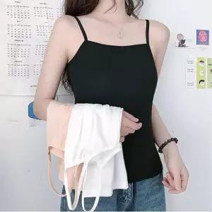 데일리 여성 이너 끈나시 캐미솔 브라탑 캡내장 슬림핏 나시 무지 기본