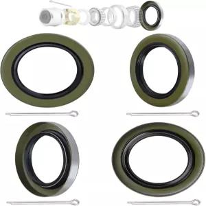 히치보이저 4팩 1.719 ID x 2.565 OD 더블 립 그리스 씰 3500 LB 트레일러 휠 허브 84 스핀들 보트 RV 액슬