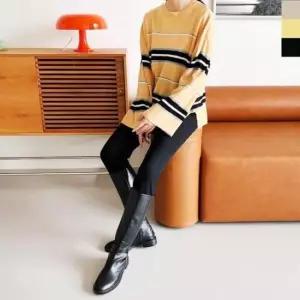 [의류] 기본핏 터틀넥 니트 오버핏 여성니트 브이넥 모임 티