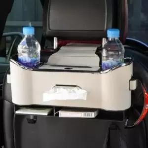 [CAR] 차량용 수납함 뒷좌석 컵홀더 멀티 후크 화이트