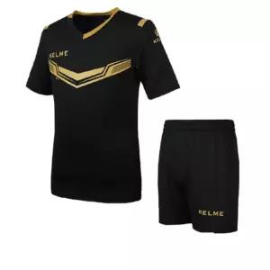 KELME 디자인 편안한 축구 유니폼 세트 블랙 골든 심플스타일 활동성좋은 캐주얼운동복 체육복세트 질좋은