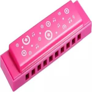 교육용 악기 초보자 성인 전문가를 위한 PATIKIL 반투명 하모니카 모듬 컬러 10홀 핑크 ABS 하프 마우스