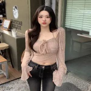 [워너비뮤즈]무배 홀터넥 나시 + 크롭 가디건 세트 워너비뮤즈 (33387741)