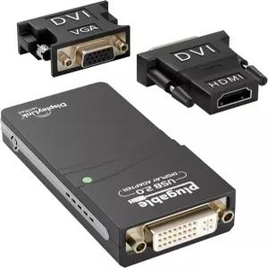 최대 1920x1080의 HDMI DVI 또는 VGA I 멀티 모니터 외장 비디오 그래픽 카드 어댑터에 연결 가능한 USB