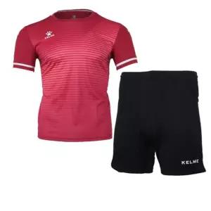 KELME 통풍성 우수한 축구 유니폼 세트 레드 화이트 단체운동복 데일리스타일 초간단코디 착용감좋은 땀복