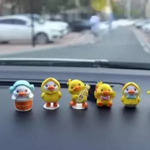 장식용품 귀여운 오리 피규어 자동차피규어 책상꾸미기 6종세트