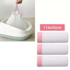모래갈이봉투 고양이 화장실 모래갈이 봉투 3롤 교체용 비닐 114X45
