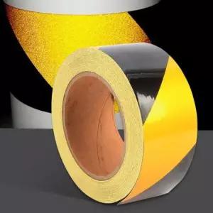 안전테이프 야광 반사테이프 안전표시 황흑색 28M