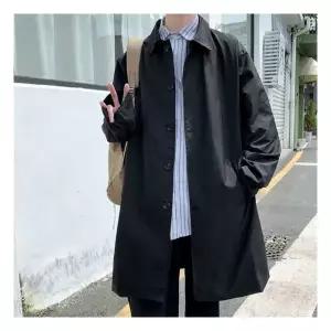 남성 데일리 출근룩 간절기 트렌치코트 롱자켓 패션