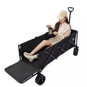 대용량 접이식 다용도 캠핑수레 블랙511-확장형 튼튼한 캠핑웨건 카트 접이식수레