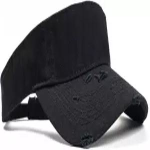 앤디키 스포츠 레트로 찢어진 선바이저 모자 조절 가능한 빈 탑 야구 코튼 볼 캡 여성용 및 남성용