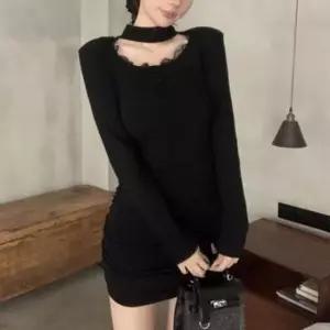 [SBD] 힙라인 단추 데이트룩 하객룩 원피스 레이스