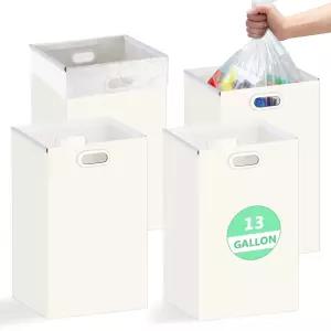 사르드비사 손잡이가 달린 13갤런 일회용 쓰레기통 방수 기능이 있는 초대형 휴대용 접이식 파티 이벤트