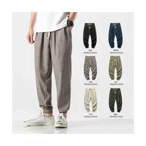 훌리오 남자배기바지 배기핏 바지 빅사이즈 스타일 얇은 린넨팬츠 배기 UNO5