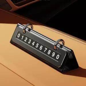 [CAR] 주차번호판 블랙 차량용 투넘버 전화번호 알림판