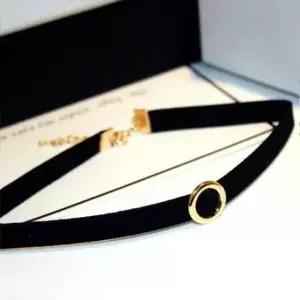 패션초커 스웨이드 싱글라운드 초커-블랙OC