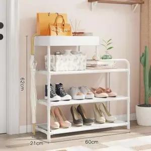 [JED] 선반 4단 수납 화이트 신발장 60cm 신발정리대