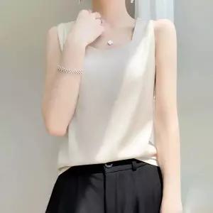 세군다 여성용 캐주얼 여름 나시 민소매 이너웨어 상의 쿨링 아우터 조끼 DOS2