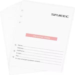 SAYEEC A5 리필 용지 루즈 안감 플래너 정리용 6 홀 링 바인더 저널 노트북 다이어리 삽입물 80장