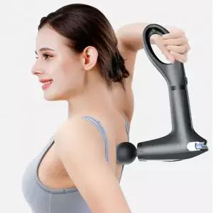 바디온9101 근막이완 PRO 마사지건 C타입 충전식 전동 핸디 안마기 연장손잡이포함