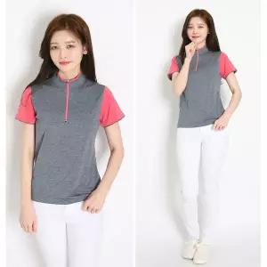 FGS/스판기능성/단체티/스판덱스 [공장직영 티공장] 여성반집업반팔/KU-4044