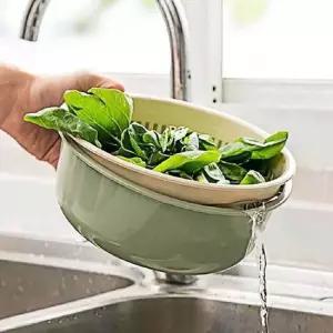 야채 세척 대형 그린 야채세척바구니 바구니 채반