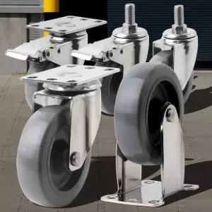 경량용 100mm스텐 캐스터바퀴 이동식 미니 이동 앵글 바퀴 의자바퀴