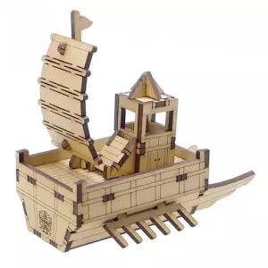 나무모형 판옥선 배 프라모델 나무 조립 모형 DIY 만들기