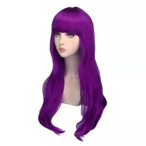 [콩심팥심]보라색 긴머리 웨이브 가발