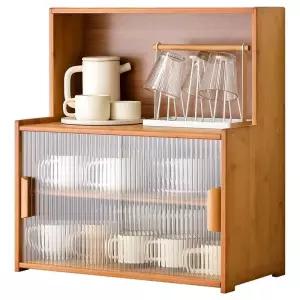 그릇장 찬장 수납 미니 주방 빈티지 컵보관함 홈카페 엔틱 우드 진열