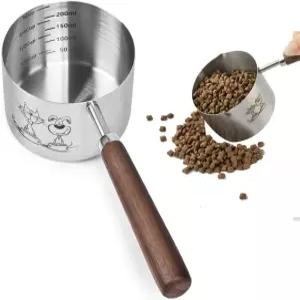 개 고양이 사료 스쿱 계량컵 LCCOWOT 스테인리스 스틸 1컵 정밀 저울 측정
