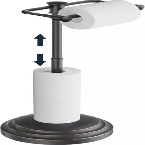 욕실 화장지 홀더 스탠드 오일 문질러진 청동 프리 스탠딩 스테인리스 스틸 회전 롤 조절 가능한 높이