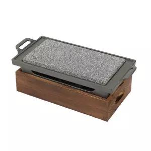 일본식 미니돌판 플트 일식 화로 미니 우드 구이판 돌판