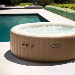 인텍스 28426 월풀 퓨어스파 버블 마사지 욕조 풀 4인용
