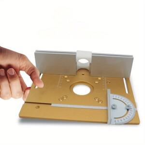 X8 알루미늄 라우터 테이블 인서트 플레이트 목공 트리머 전동 목재 밀링 플립 마이터 게이지  DIY 작업대