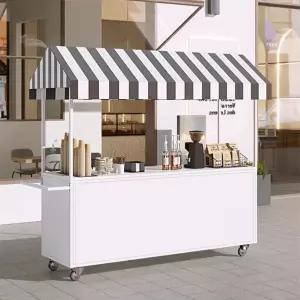 노점 매대 플리마켓 이동식 진열대 가판대 야시장 부스 좌판 행사용 화이트