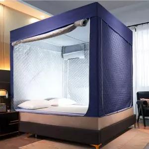 원터치 텐트 침대 보온 방한 실내 수면 프리미엄 사각 난방용 가정용 휴대용